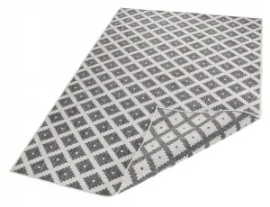 NORTHRUGS - Hanse Home koberce Kusový koberec Twin-Wendeteppiche 103126 grau creme – na von aj na doma - 80x150 cm