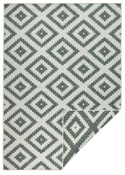 NORTHRUGS - Hanse Home koberce Kusový koberec Twin-Wendeteppiche 103131 grün creme – na von aj na doma - 80x150 cm