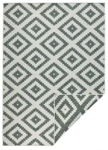 NORTHRUGS - Hanse Home koberce Kusový koberec Twin-Wendeteppiche 103131 grün creme – na von aj na doma - 80x150 cm