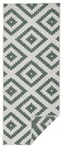 NORTHRUGS - Hanse Home koberce Kusový koberec Twin-Wendeteppiche 103131 grün creme – na von aj na doma - 80x150 cm