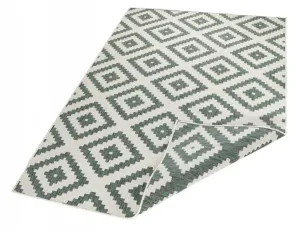 NORTHRUGS - Hanse Home koberce Kusový koberec Twin-Wendeteppiche 103131 grün creme – na von aj na doma - 80x150 cm