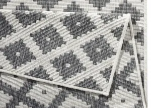 NORTHRUGS - Hanse Home koberce Kusový koberec Twin-Wendeteppiche 103126 grau creme – na von aj na doma - 80x150 cm