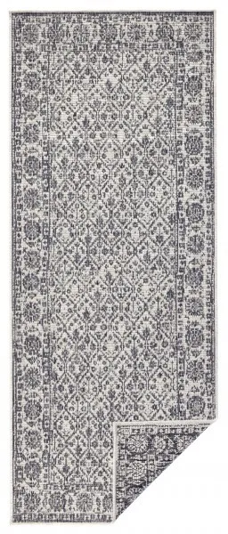 NORTHRUGS - Hanse Home koberce Kusový koberec Twin-Wendeteppiche 103116 grau creme – na von aj na doma - 80x150 cm
