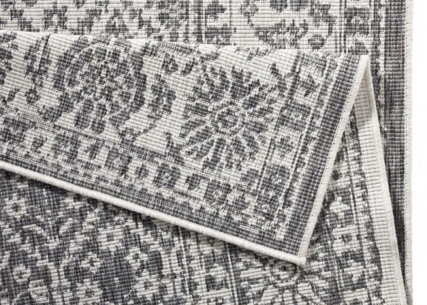 NORTHRUGS - Hanse Home koberce Kusový koberec Twin-Wendeteppiche 103116 grau creme – na von aj na doma - 80x150 cm