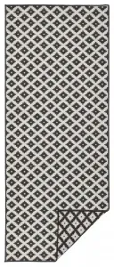 NORTHRUGS - Hanse Home koberce Kusový koberec Twin-Wendeteppiche 103124 schwarz creme – na von aj na doma - 80x150 cm