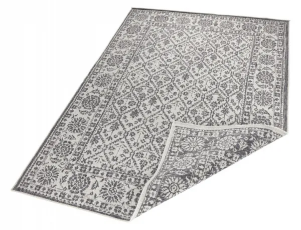 NORTHRUGS - Hanse Home koberce Kusový koberec Twin-Wendeteppiche 103116 grau creme – na von aj na doma - 80x150 cm