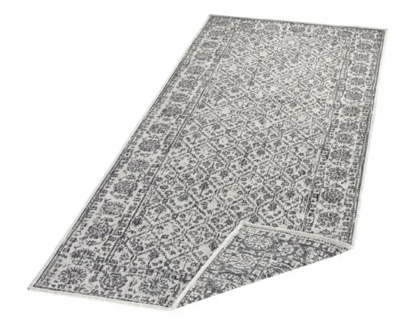 NORTHRUGS - Hanse Home koberce Kusový koberec Twin-Wendeteppiche 103116 grau creme – na von aj na doma - 80x150 cm