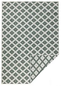 NORTHRUGS - Hanse Home koberce Kusový koberec Twin-Wendeteppiche 103125 grün creme – na von aj na doma - 80x350 cm
