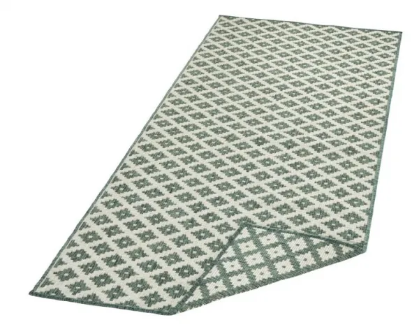 NORTHRUGS - Hanse Home koberce Kusový koberec Twin-Wendeteppiche 103125 grün creme – na von aj na doma - 160x230 cm