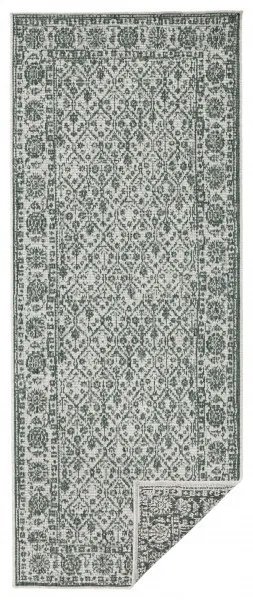 NORTHRUGS - Hanse Home koberce Kusový koberec Twin-Wendeteppiche 103115 grün creme – na von aj na doma - 80x150 cm