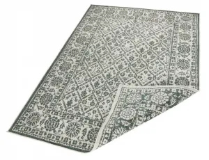 NORTHRUGS - Hanse Home koberce Kusový koberec Twin-Wendeteppiche 103115 grün creme – na von aj na doma - 80x150 cm