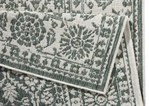 NORTHRUGS - Hanse Home koberce Kusový koberec Twin-Wendeteppiche 103115 grün creme – na von aj na doma - 80x150 cm