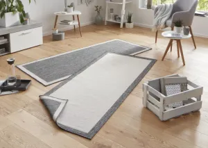 NORTHRUGS - Hanse Home koberce Kusový koberec Twin-Wendeteppiche 103108 creme grau – na von aj na doma - 80x150 cm