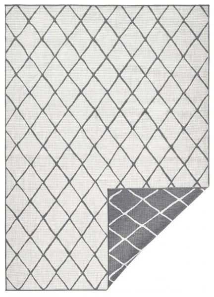 NORTHRUGS - Hanse Home koberce Kusový koberec Twin-Wendeteppiche 103118 grau creme – na von aj na doma - 80x150 cm