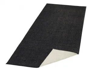 NORTHRUGS - Hanse Home koberce Kusový koberec Twin-Wendeteppiche 103096 schwarz creme – na von aj na doma - 80x150 cm