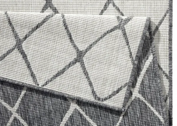 NORTHRUGS - Hanse Home koberce Kusový koberec Twin-Wendeteppiche 103118 grau creme – na von aj na doma - 80x150 cm