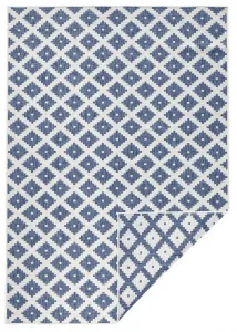 NORTHRUGS - Hanse Home koberce Kusový koberec Twin-Wendeteppiche 103128 blau creme – na von aj na doma - 80x150 cm