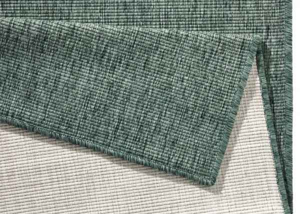 NORTHRUGS - Hanse Home koberce Kusový koberec Twin-Wendeteppiche 103095 grün creme – na von aj na doma - 120x170 cm