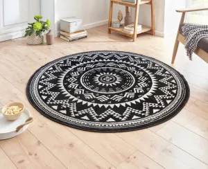 Hanse Home Collection koberce Kusový koberec Celebration 103441 Valencia Black - 200x200 (priemer) kruh cm