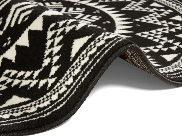 Hanse Home Collection koberce Kusový koberec Celebration 103441 Valencia Black - 200x200 (priemer) kruh cm