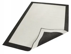 NORTHRUGS - Hanse Home koberce Kusový koberec Twin-Wendeteppiche 103105 creme schwarz – na von aj na doma - 80x250 cm