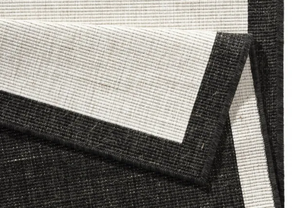 NORTHRUGS - Hanse Home koberce Kusový koberec Twin-Wendeteppiche 103105 creme schwarz – na von aj na doma - 80x250 cm