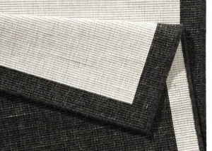 NORTHRUGS - Hanse Home koberce Kusový koberec Twin-Wendeteppiche 103105 creme schwarz – na von aj na doma - 80x250 cm