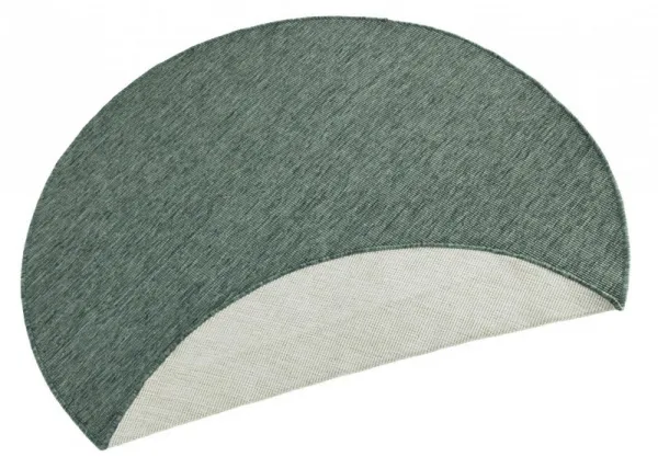 NORTHRUGS - Hanse Home koberce Kusový koberec Twin-Wendeteppiche 103095 grün creme kruh – na von aj na doma - 140x140 (priemer) kruh cm
