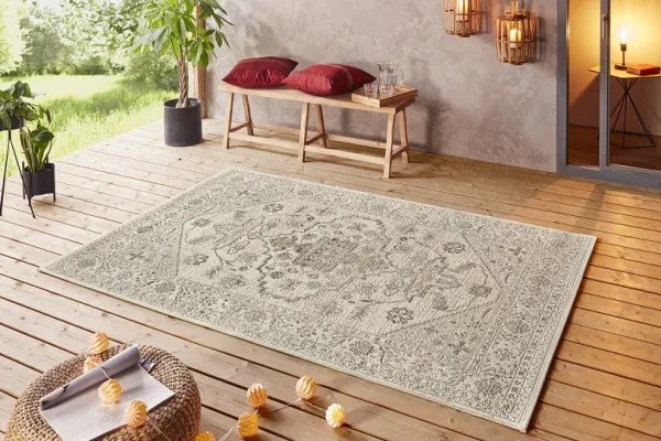 NORTHRUGS - Hanse Home koberce Kusový koberec Beach 103840 Cream / Taupe – na von aj na doma - 80x150 cm
