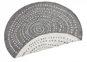 NORTHRUGS - Hanse Home koberce Kusový koberec Twin-Wendeteppiche 103112 grau creme – na von aj na doma - 200x200 (priemer) kruh cm