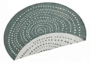 NORTHRUGS - Hanse Home koberce Kusový koberec Twin-Wendeteppiche 103111 grün creme – na von aj na doma - 200x200 (priemer) kruh cm