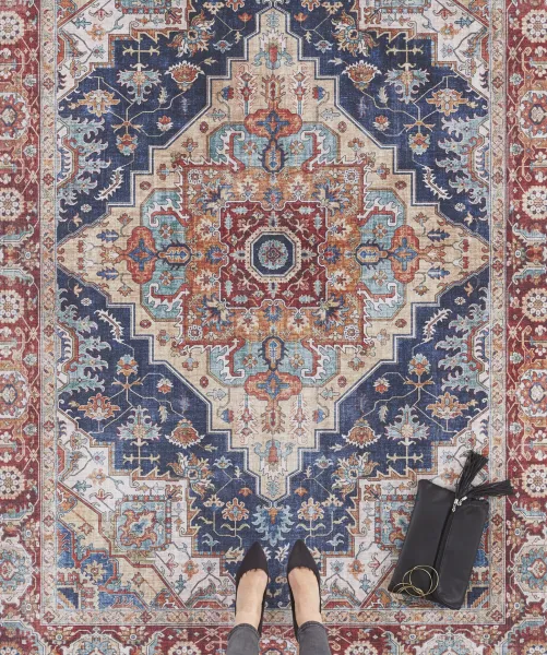 Nouristan - Hanse Home koberce Kusový koberec Asmar 104017 Indigo / Blue - 80x200 cm