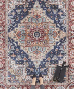 Nouristan - Hanse Home koberce Kusový koberec Asmar 104017 Indigo / Blue - 80x200 cm