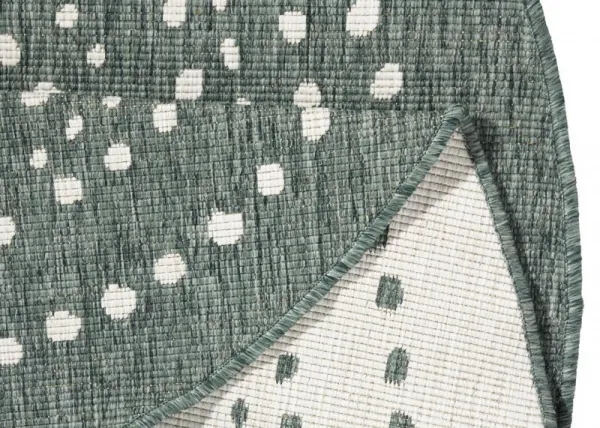 NORTHRUGS - Hanse Home koberce Kusový koberec Twin-Wendeteppiche 103111 grün creme – na von aj na doma - 200x200 (priemer) kruh cm