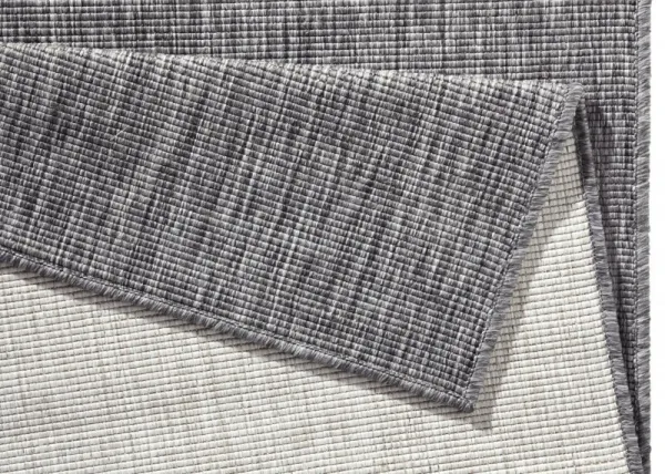 NORTHRUGS - Hanse Home koberce Kusový koberec Twin-Wendeteppiche 103097 grau creme – na von aj na doma - 120x170 cm