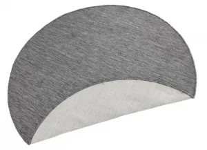 NORTHRUGS - Hanse Home koberce Kusový koberec Twin-Wendeteppiche 103097 grau creme kruh – na von aj na doma - 200x200 (priemer) kruh cm