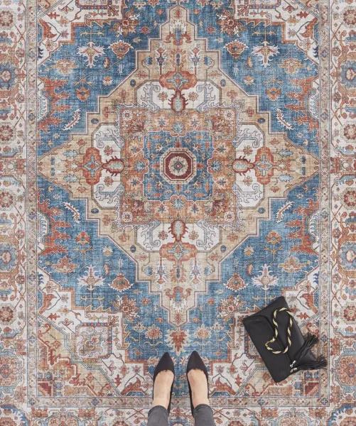 Nouristan - Hanse Home koberce Kusový koberec Asmar 104014 Jeans blue - 80x200 cm