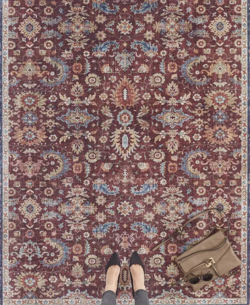Nouristan - Hanse Home koberce Kusový koberec Asmar 104004 Bordeaux / Red - 200x290 cm