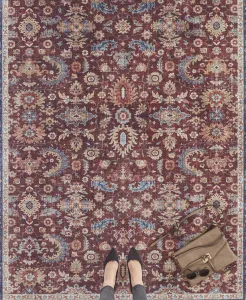 Nouristan - Hanse Home koberce Kusový koberec Asmar 104004 Bordeaux / Red - 200x290 cm