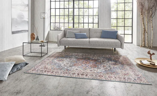 Nouristan - Hanse Home koberce Kusový koberec Asmar 104002 Cyan / Blue - 80x150 cm