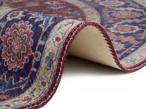 Nouristan - Hanse Home koberce Kusový koberec Asmar 104000 Plum / Red kruh - 160x160 (priemer) kruh cm