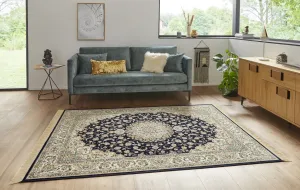 Nouristan - Hanse Home koberce Kusový koberec Naveh 104378 darkblue / Cream - 140x95 cm