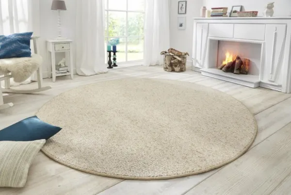 Kruhový kusový koberec Hanse Home BT Carpet Wolly 102843 Creme Ø 200 cm
