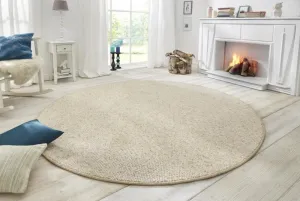 Kruhový kusový koberec Hanse Home BT Carpet Wolly 102843 Creme Ø 200 cm