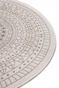 NORTHRUGS - Hanse Home koberce Kusový koberec Twin-Wendeteppiche 105475 Linen kruh – na von aj na doma - 200x200 (priemer) kruh cm