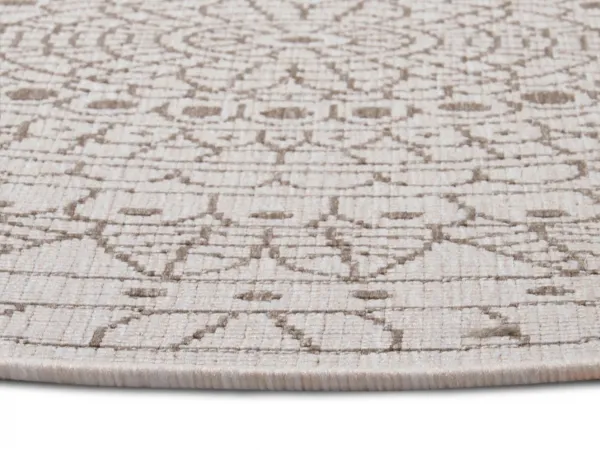 NORTHRUGS - Hanse Home koberce Kusový koberec Twin-Wendeteppiche 105475 Linen kruh – na von aj na doma - 200x200 (priemer) kruh cm