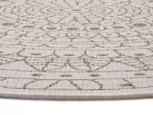 NORTHRUGS - Hanse Home koberce Kusový koberec Twin-Wendeteppiche 105475 Linen kruh – na von aj na doma - 200x200 (priemer) kruh cm