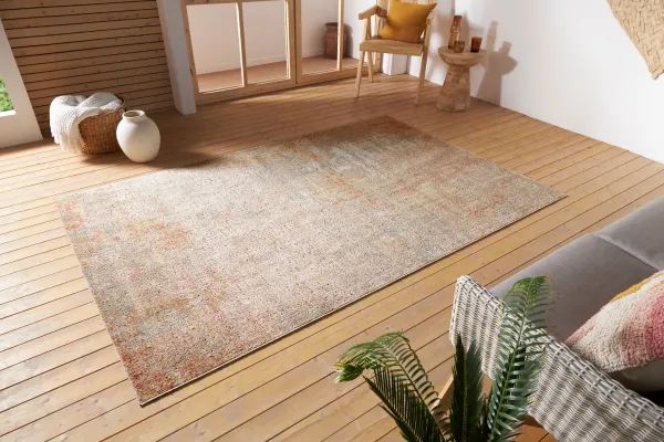 Nouristan - Hanse Home koberce Kusový koberec Cairo 105585 Gizeh Cream Red – na von aj na doma - 80x120 cm