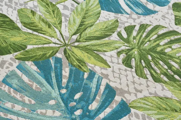 Koberec Flair Tropical Leaves tyrkysový / zelený