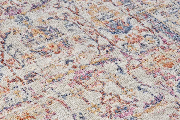 Nouristan - Hanse Home koberce Behúň Cairo 105591 Luxor Cream Multicolored – na von aj na doma - 80x200 cm